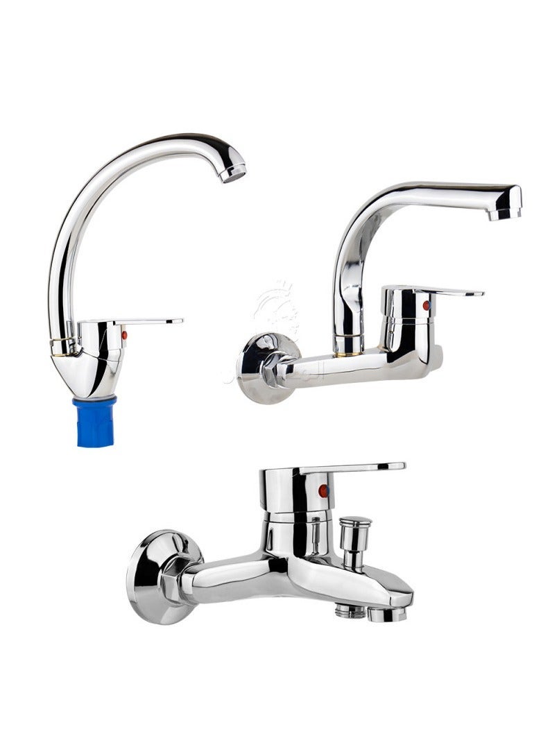 طقم خلاطات 3 قطع نحاس للخدمة الشاقة - Image 3